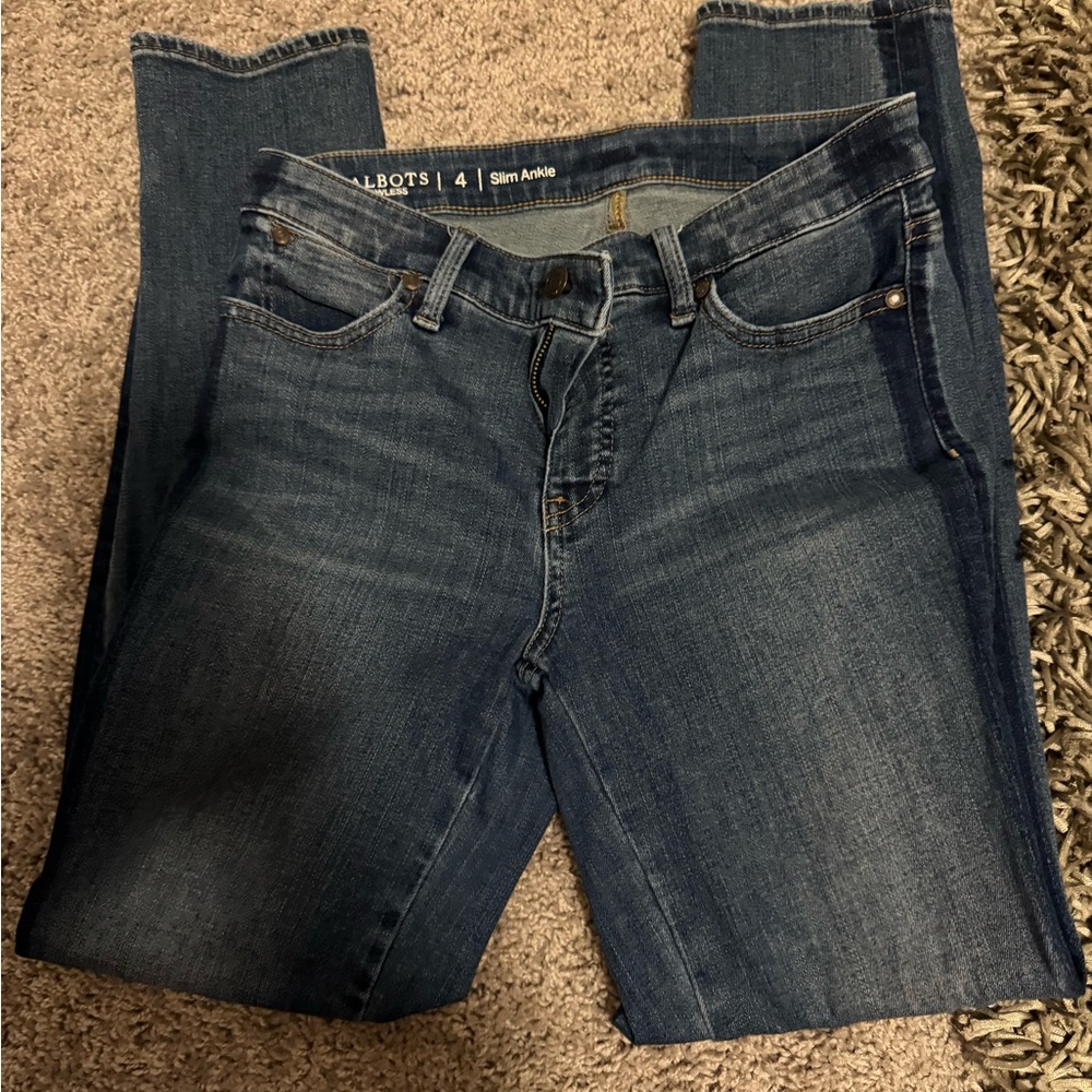 Talbots Dark Blue Ankle Jeans